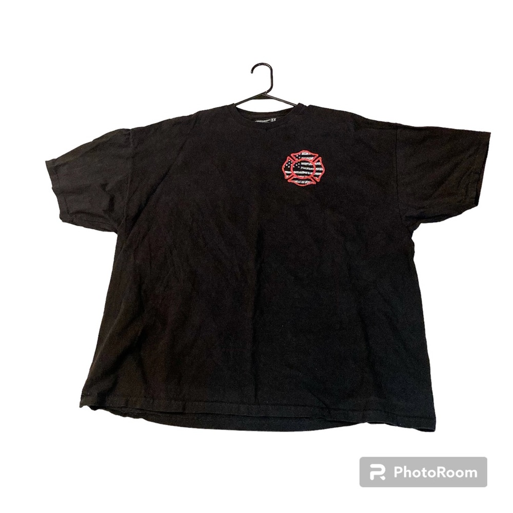 Bonehead Outfitters Men’s Brotherhood American Flag Firefighter T-Shirt Size 3X
